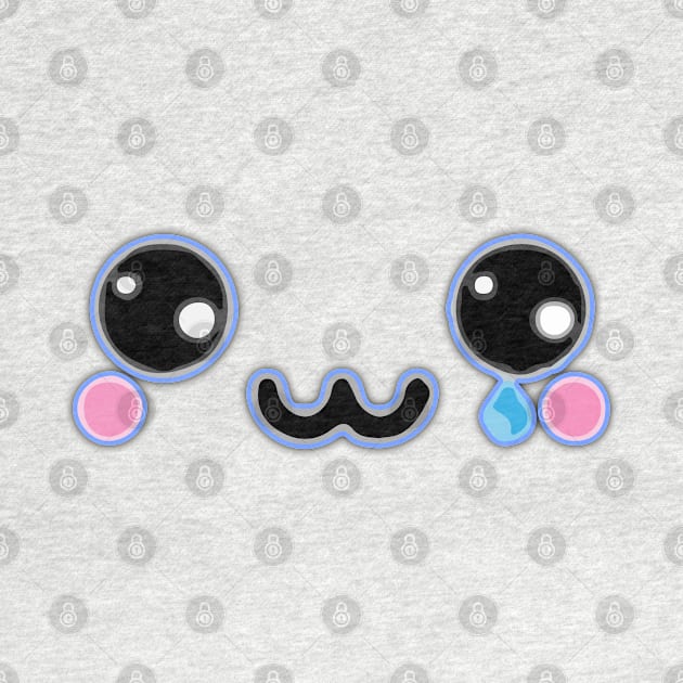 Kawaii cute sad teary face by kamdesigns